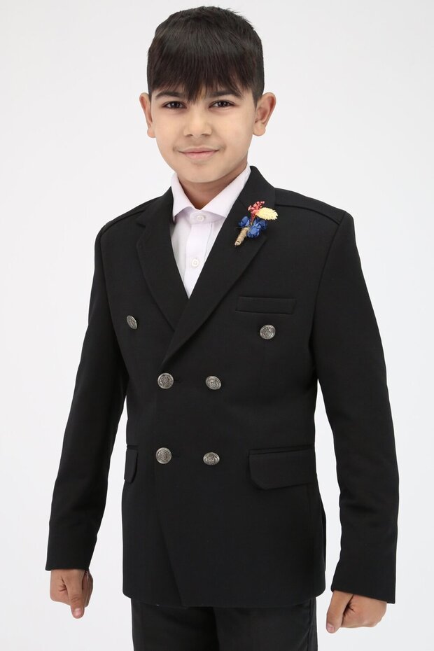 Erkek Çocuk Kruvaze Klasik Elegant Tek Ceket - 2