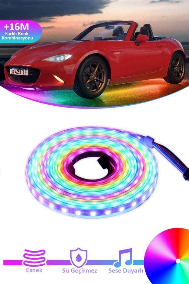 Araç Altı Rgb Led Aydınlatma Şerit Led App Kontrollü - 1