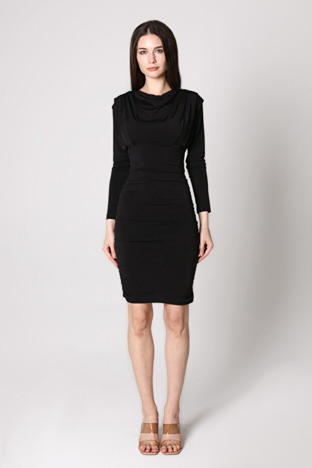 Women's Long Sleeve Black Dress