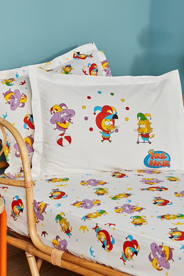 X Kral Şakir Circus Single Bed Sheet Set