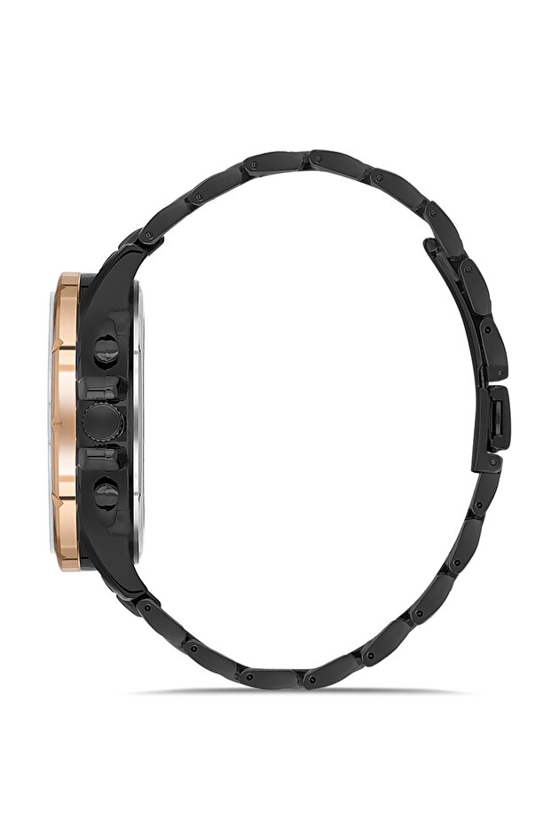 مجموعة ساعات يد رجالية مع ميزة التقويم ومحفظة وحامل بطاقات وحزام هدية عطرية باللون الأسود - 8