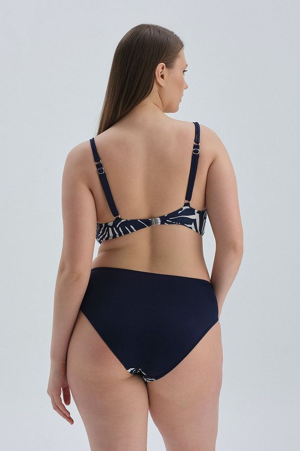 Lacivert Yüksek Bel Bikini Alt - 2