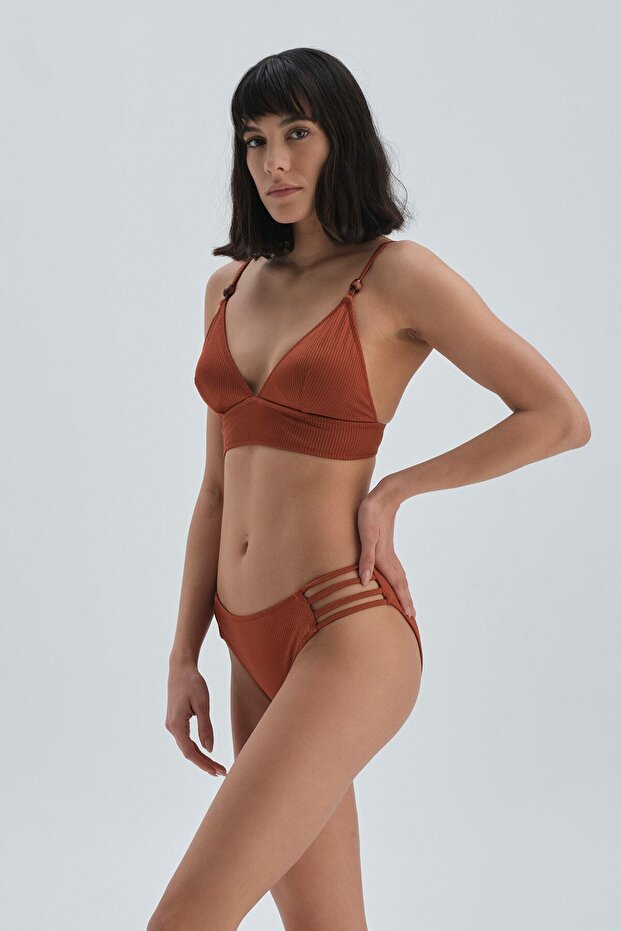 Kiremit Üçgen Geniş Bikini Üst - 3