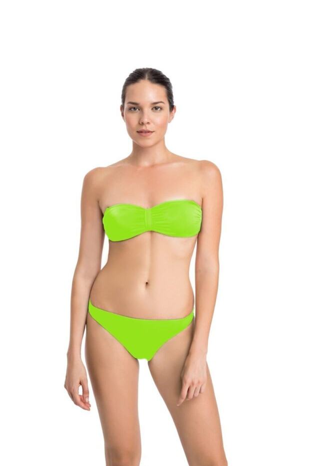 F. Yeşil Orta Kenar Tek Bikini Altı - 1