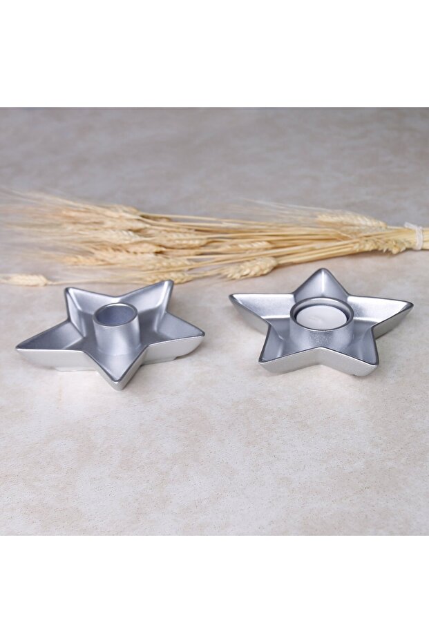 Evora Tealight Mumluk Gümüş - 2