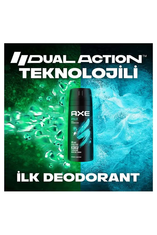 Erkek Sprey Deodorant Apollo 48 Saat Etkileyici Koku Vücut Spreyi 150 ml * 6 ADET  BSKAXEAPOLLO6 - 5