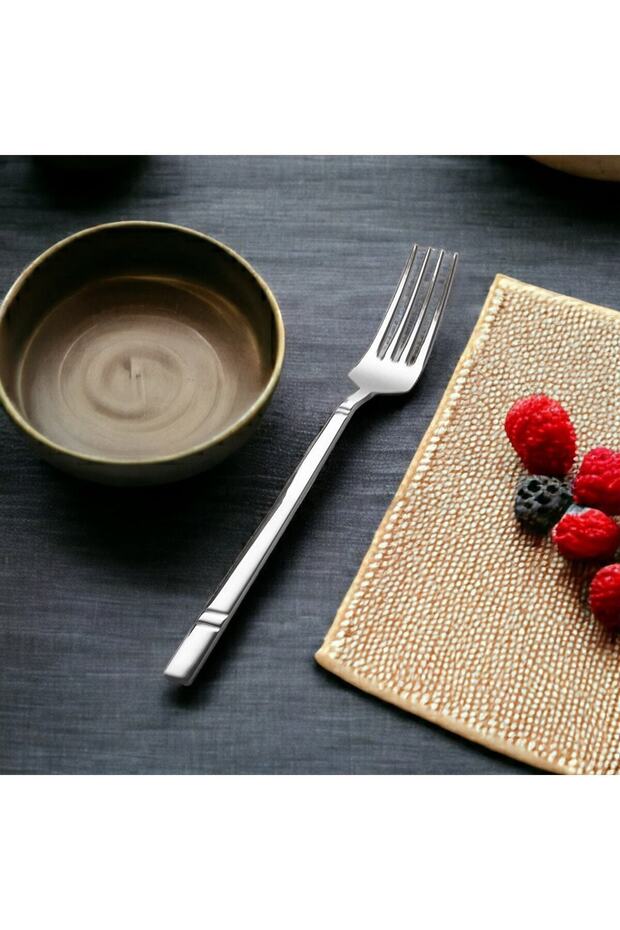 Inter Çelik Erva Model Tatlı Çatalı 12 Adet - 4