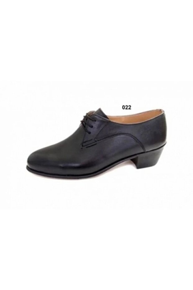 Men's Wednesday Type Tied Egg Heel Genuine Leather Shoes