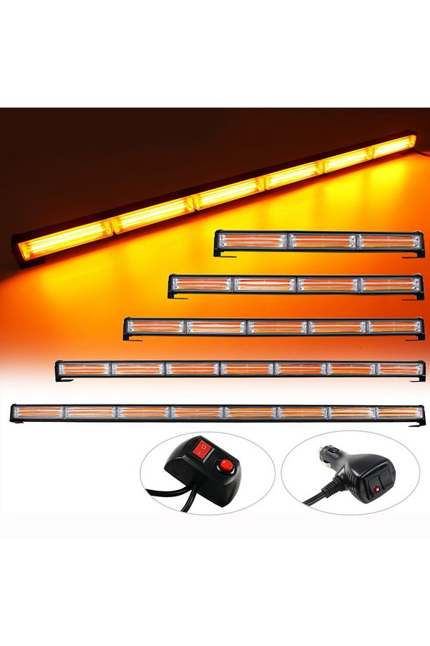 Off Road Led Bar Tepe Lambası 90cm Sarı Sarı Cob Led Çakarlı Led Bar 6 Sıra - 2