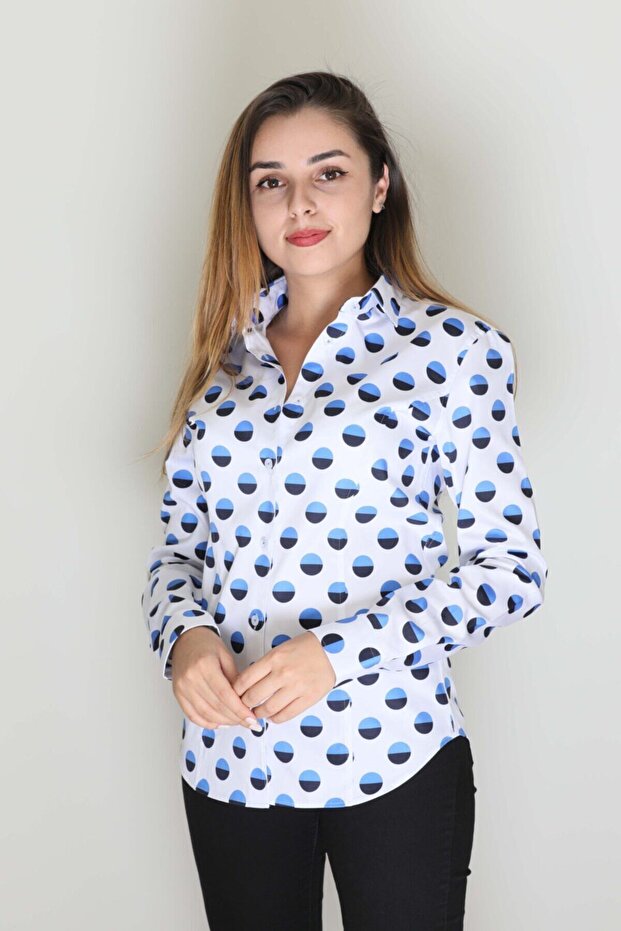 Kadın Beyaz Gömlek - 2