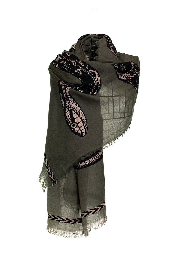 Yün Modal Kaşmir Yılan Model Şal - 1