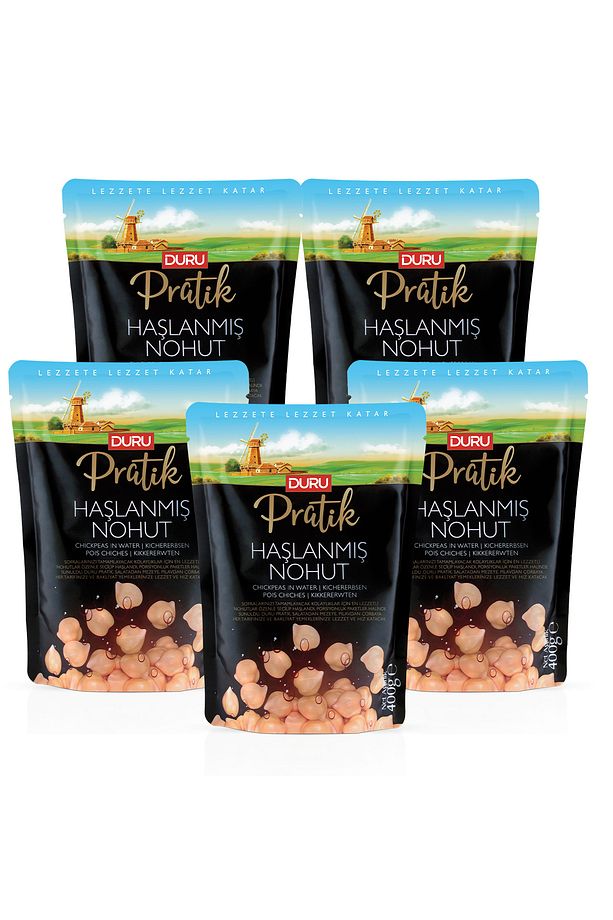 5'li Duru Pratik Haşlanmış Nohut 400 gr - 1