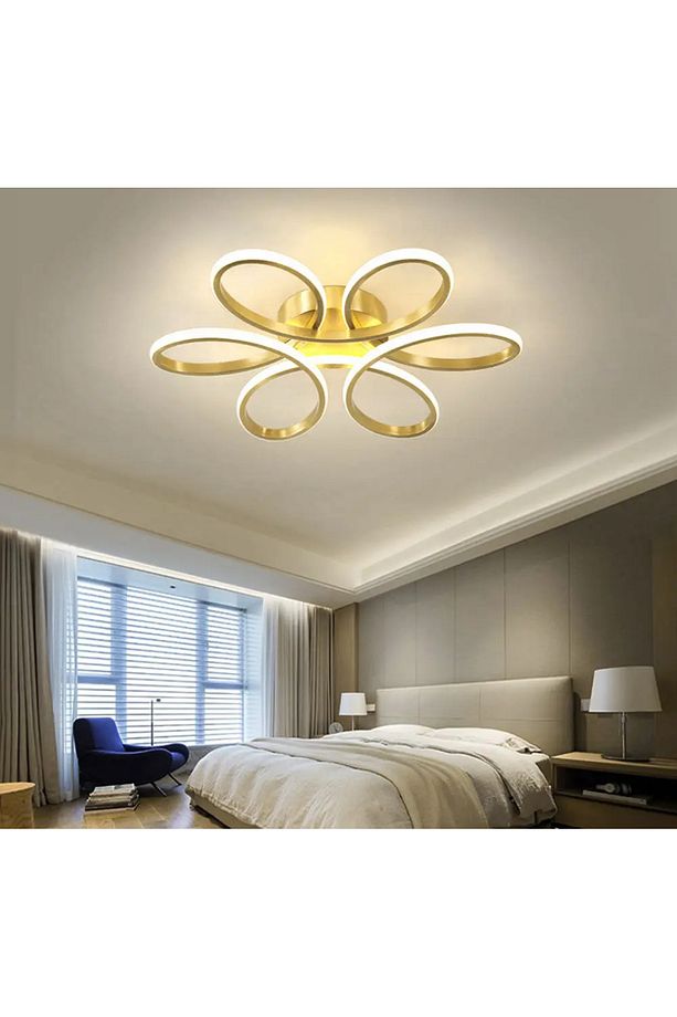 Modern Plafonyer Tavan Led Avize Massano Ledli Avize Eskitme Gold - 1
