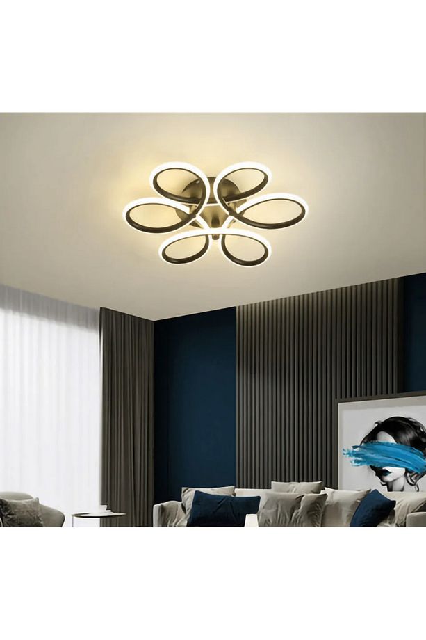 Modern Plafonyer Tavan Led Avize Massano Ledli Avize Siyah - 1
