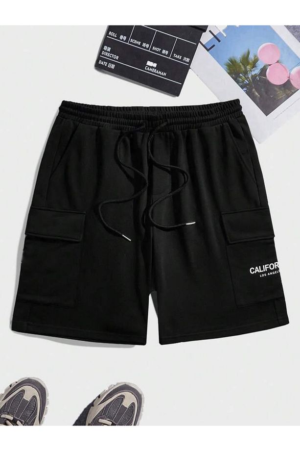CL Baskılı Kargo Cep Unisex ŞORT - 1