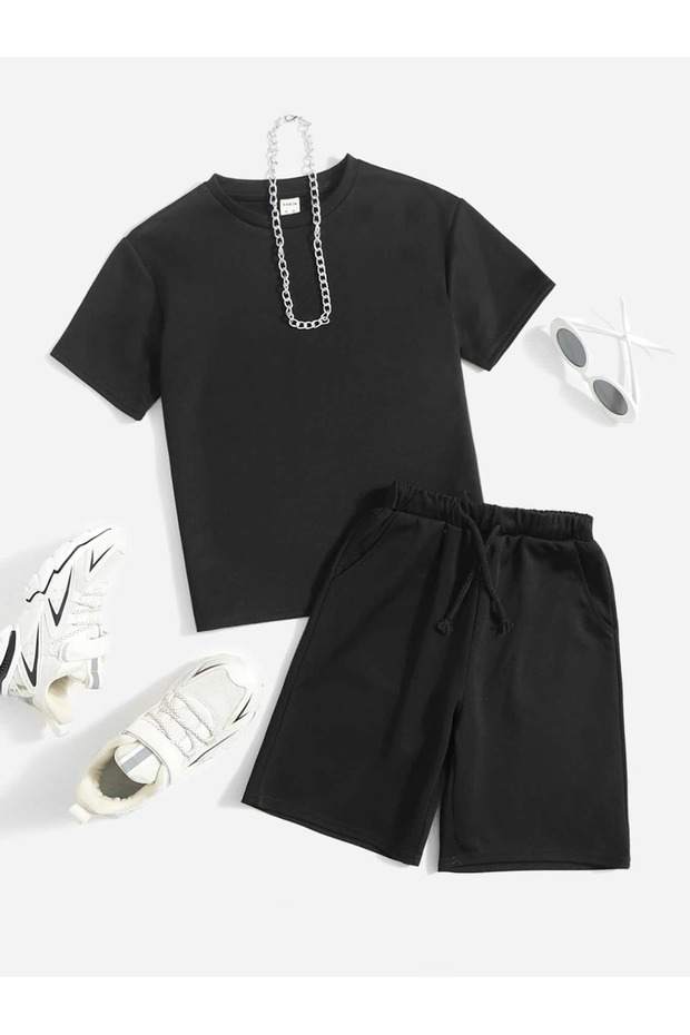 Children's duz alt ust shorts suit