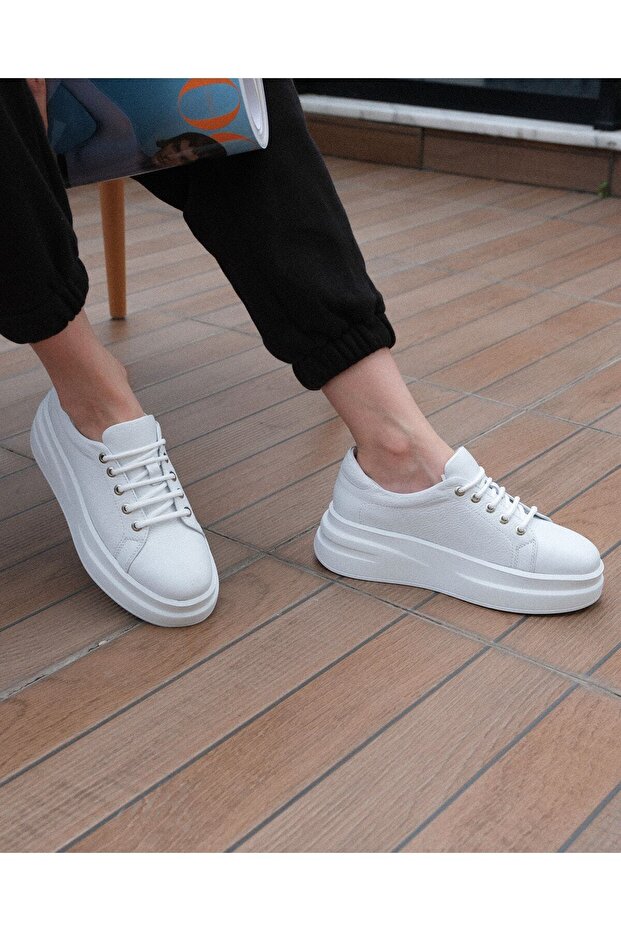 Kadın Beyaz Sneaker - 1