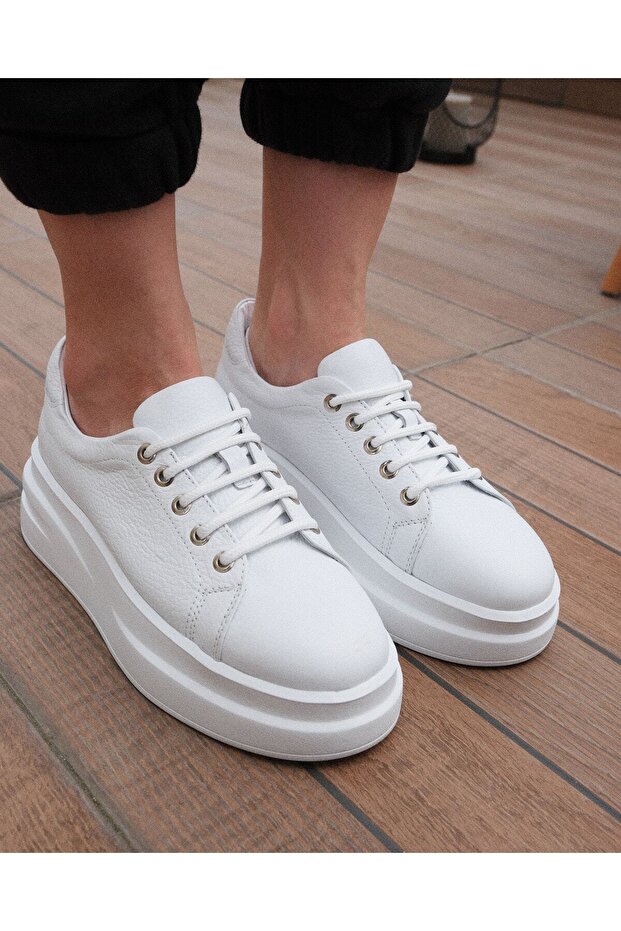 Kadın Beyaz Sneaker - 3