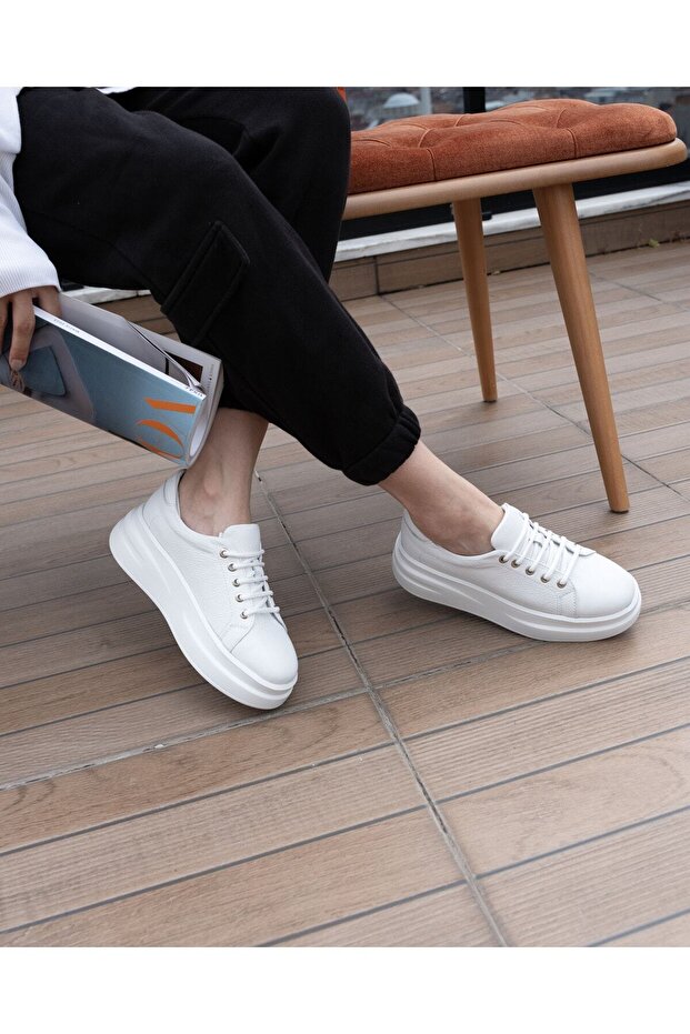 Kadın Beyaz Sneaker - 2