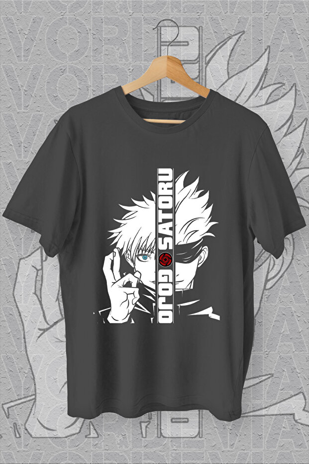 Jujutsu Kaisen Satoru Gojo Printed Oversize Black T-Shirt