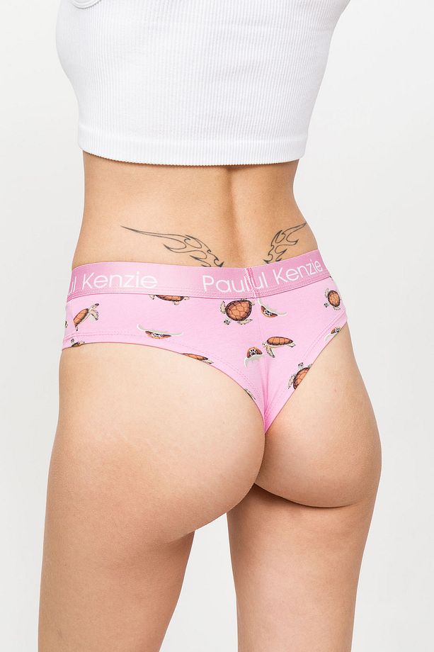 Desenli Kadın Cheeky Külot – Eco Characters – Turtley - 7