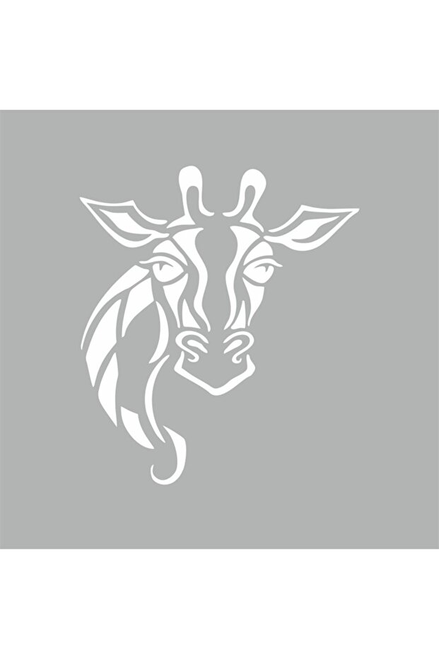 Giraffe Sticker 20x20 Cm White