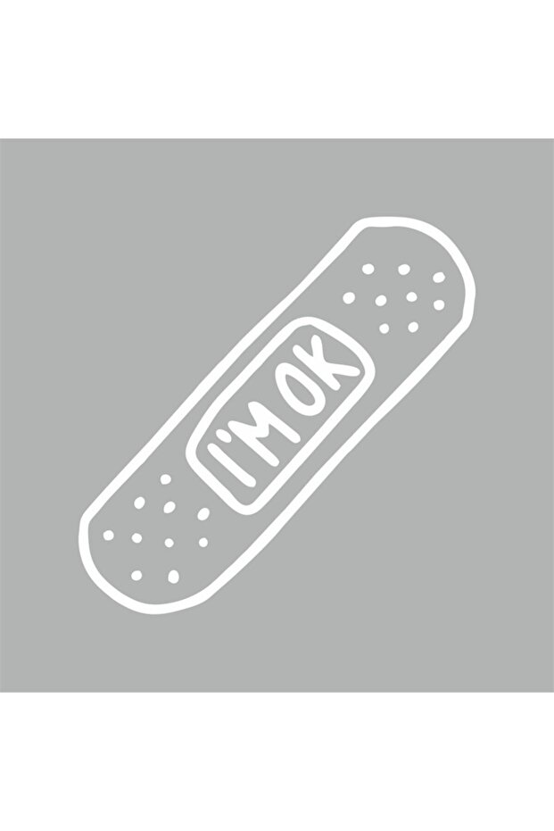 Im Ok Wounded Sticker 18x18 Cm Black