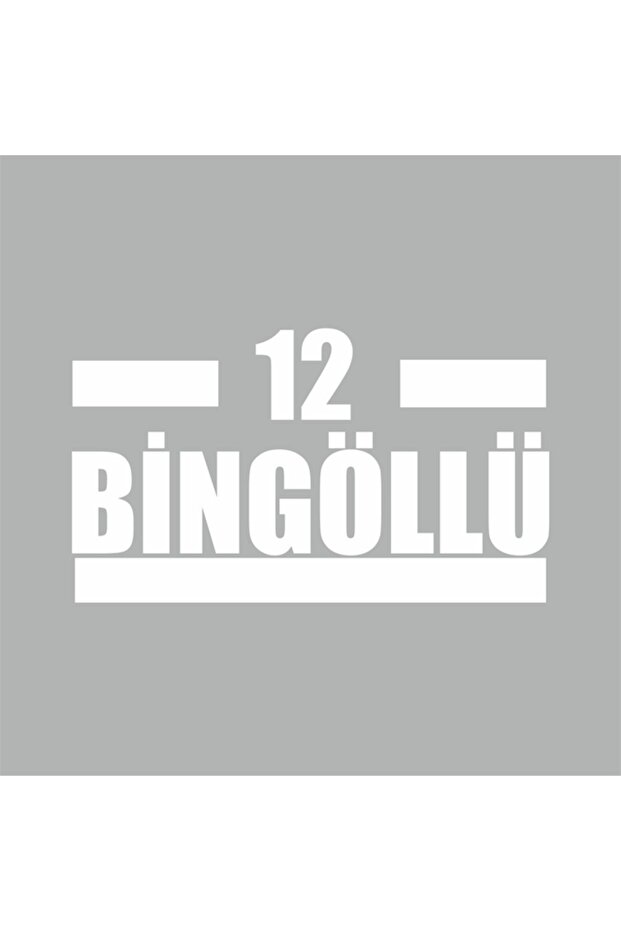 12 Car Sticker with Bingöll 16x9 Cm Gray