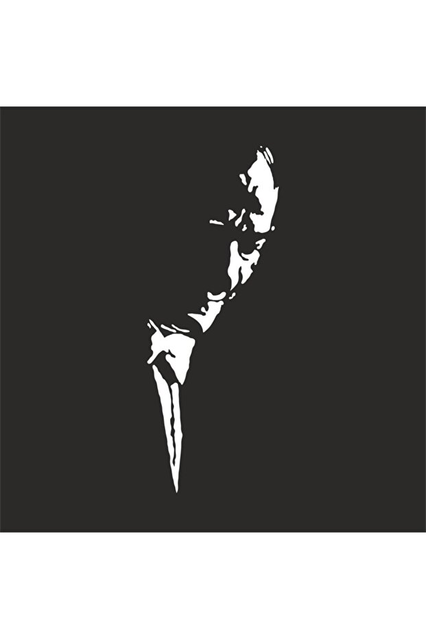 Ataturk Silhouette Sticker 25x10 Cm White