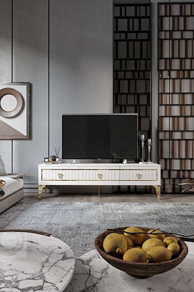 180 Cm Klas Mdf Mebran Kapak Ekru Gold - 2