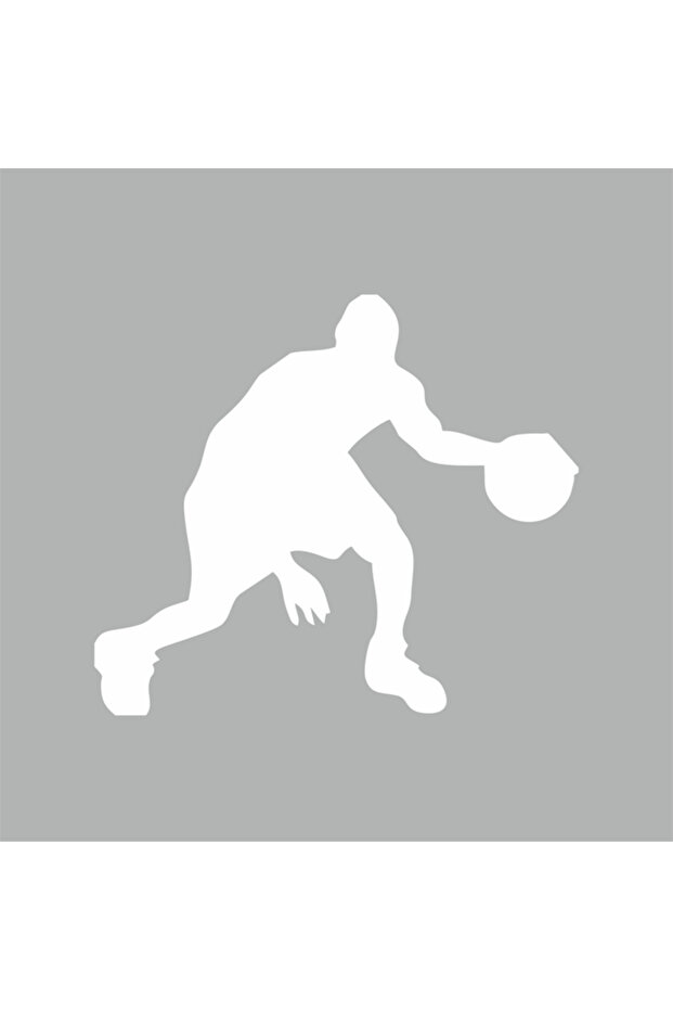 Basketball Silhouette Car Sticker 15x13 Cm Gray