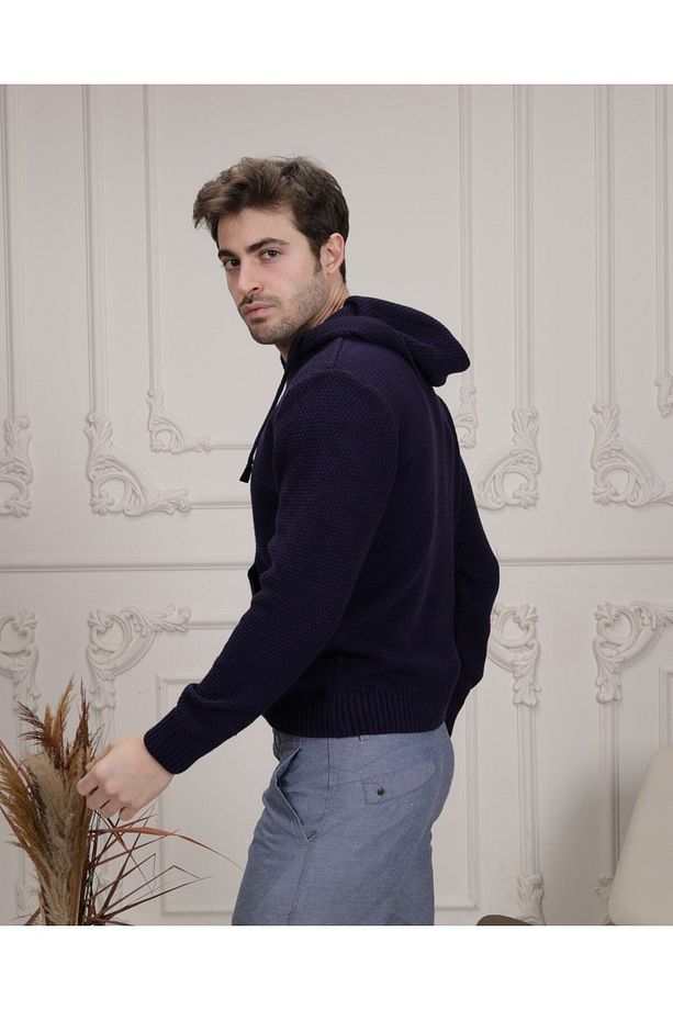 Rtd & Vld Erkek Kapüşonlu Triko Sweatshırt - 7