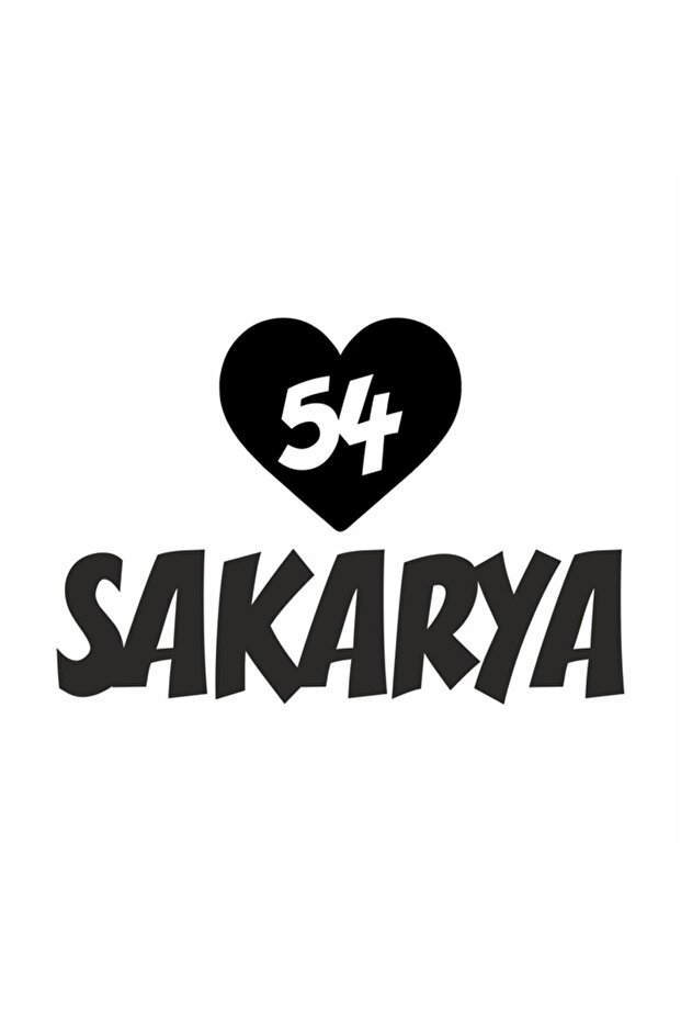 54 Sakarya Car Sticker with Heart 20x15 Cm Blue