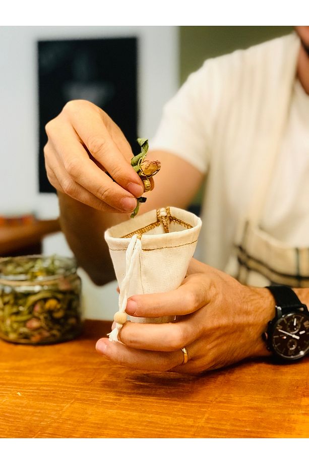 Kumaş Demlik Çay Kesesi (3 ADET), Yıkanabilir Kese, Çay Kahve Filtresi (3 ADET) - 3