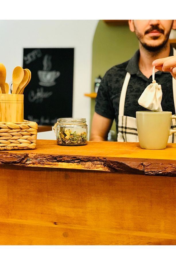 Kumaş Çay Kesesi (3 ADET), Yıkanabilir Kese, Çay Kahve Filtresi Organik (3 ADET) - 1