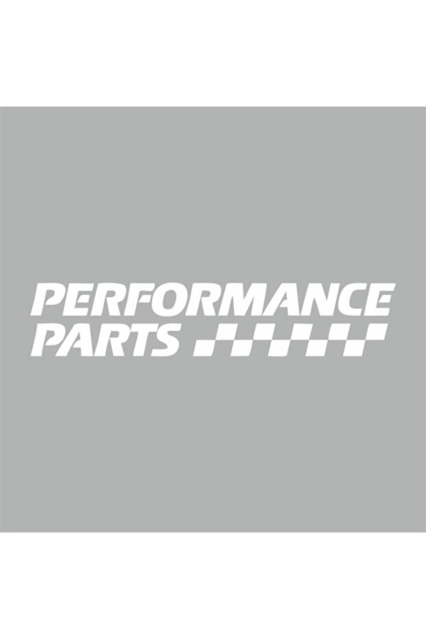 ملصق سيارة من Performance Parts مقاس 20x5 سم باللون الرمادي