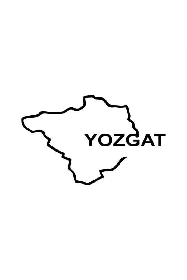 ملصق سيارة Yozgat Map مقاس 17x11 سم باللون الأزرق
