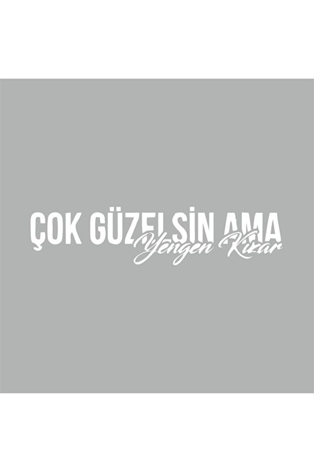 You Are So Beautiful But Yengen Red Car Sticker 16x4 Cm White
