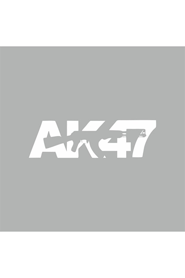 Ak47 Sticker 20x10 Cm White