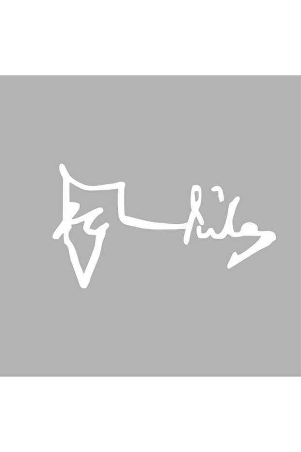 Gray Alparslan Turkeş Signature 17X9 cm Car Sticker