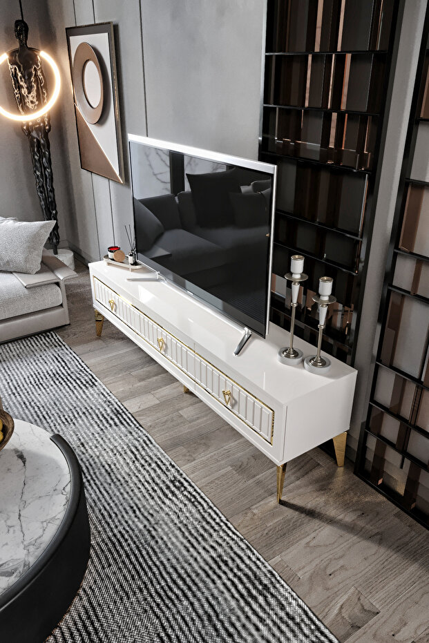 180 Cm Klas Mdf Mebran Kapak Ekru Gold - 3