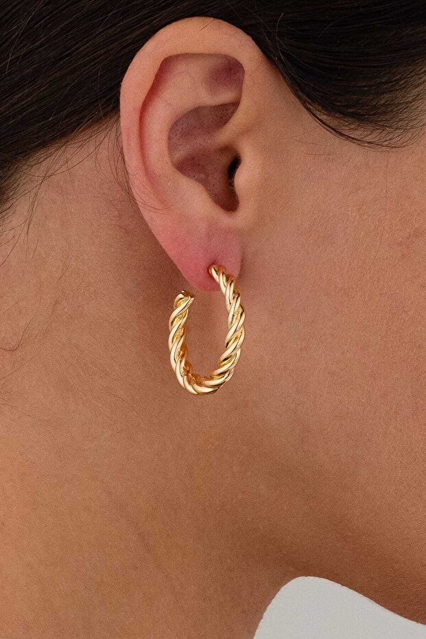 Stud Half Hoop Earrings - 2