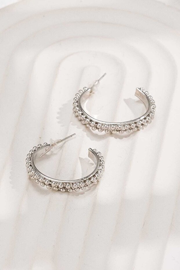 أقراط تصميم نصف الدائري - 1