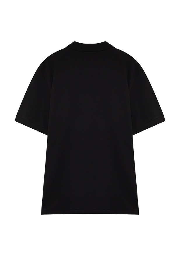 Büyük Beden Siyah Regular/Normal Kesim Basic %100 Pamuklu Polo Yaka T-shirt TMNSS24BF00000 - 13