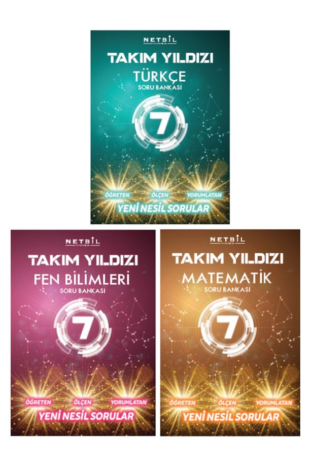 Netbil Yayıncılık 7. Sınıf Takım Yıldızı Seti, Soru Bankası (Türkçe, Matematik, Fen) - 1