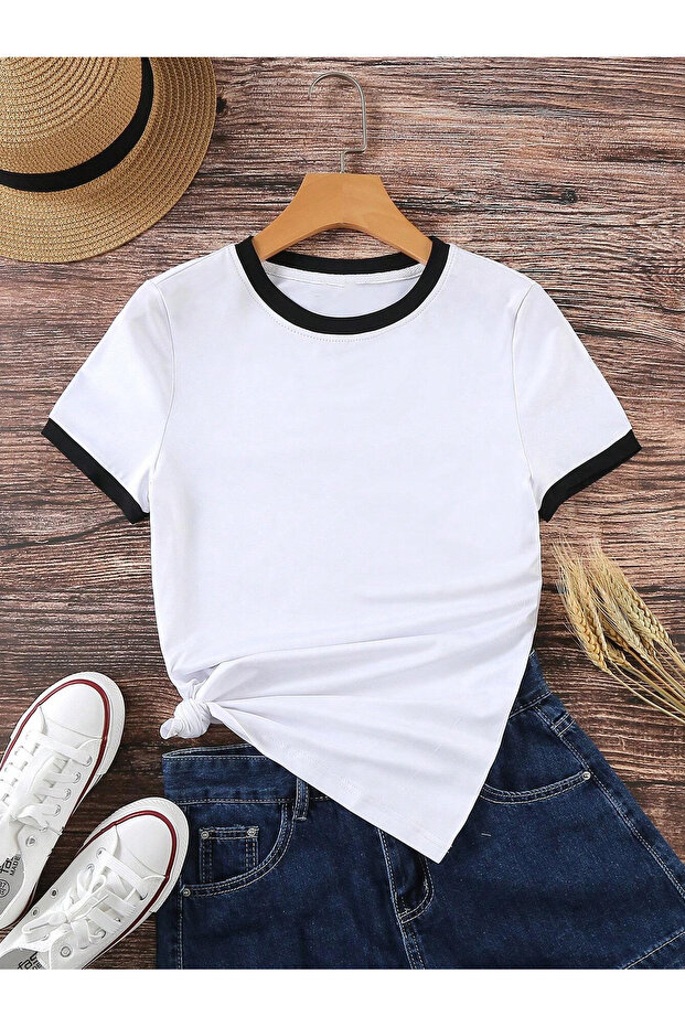 Tricou alb unisex Combed Interlock - 1