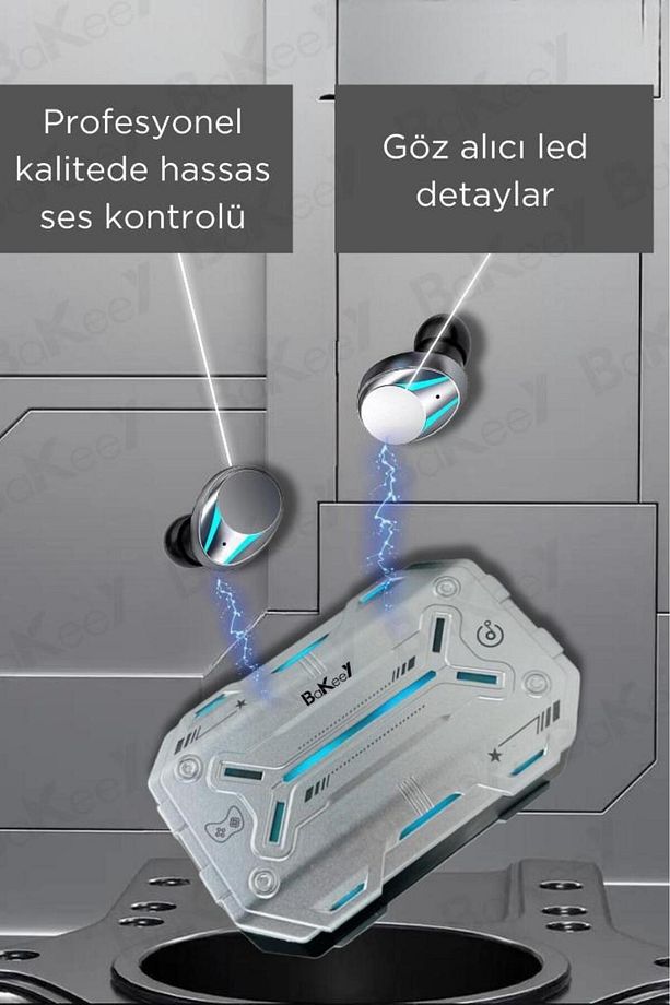 M99 Plus Bluetooth Kulaklık Kulakiçi Kablosuz Oyuncu Kulaklıkları Işıklı Android-İphone Uyumlu Siyah - 8
