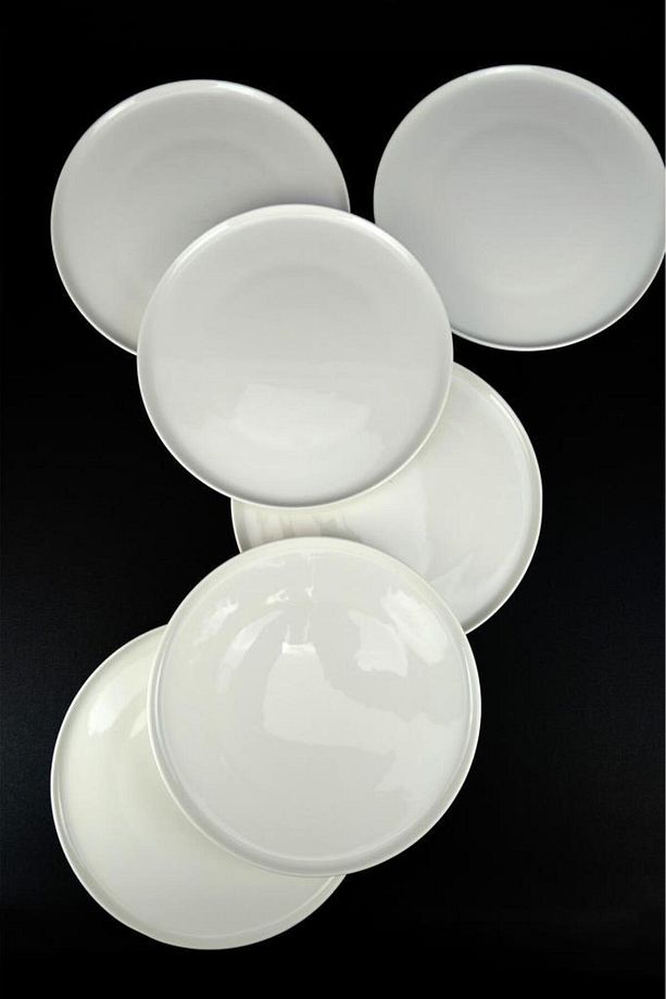 Elif Porselen 6'lı Servis ve Sunum Tabağı Seti 27 Cm Krem - TL4052334 C320.003 - 2