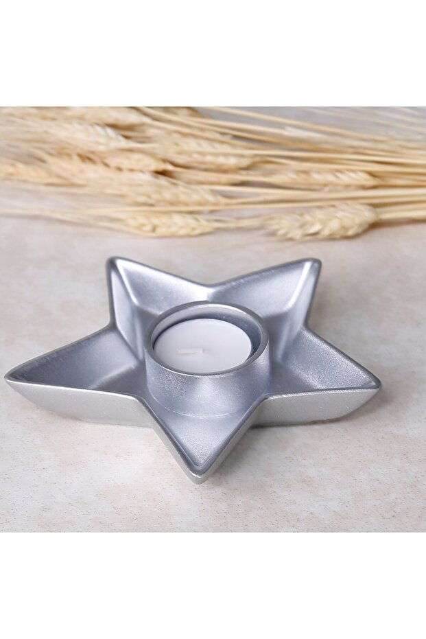 Evora Tealight Mumluk Gümüş - 3