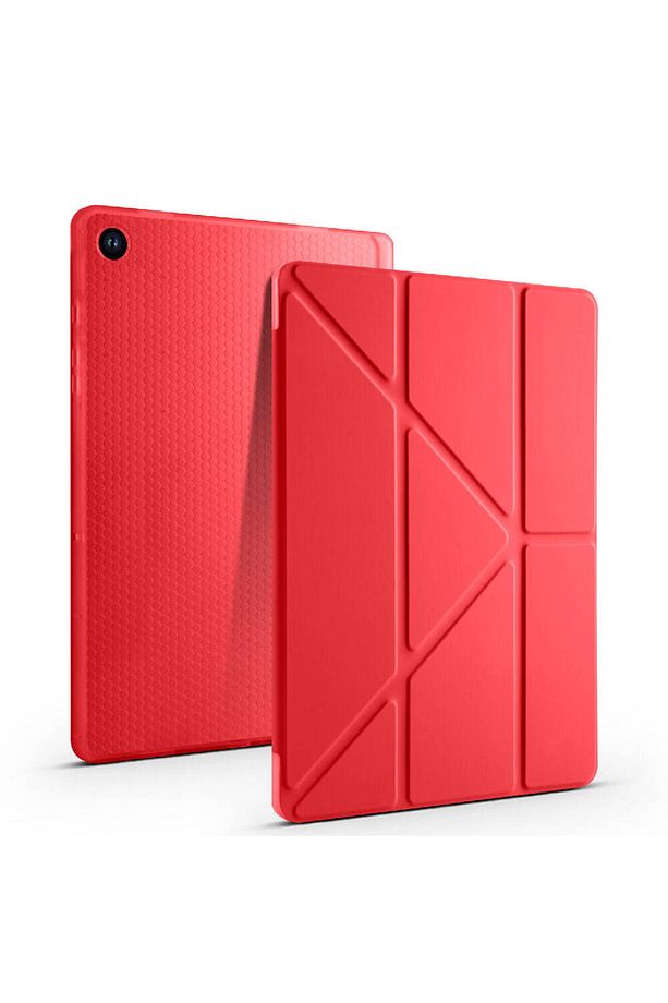 Samsung Galaxy Tab A9 Plus 11 inç Kılıf Kalem Bölmeli Yuvalı Standlı Pu Deri Yumuşak Silikon Sm-X210 - 1